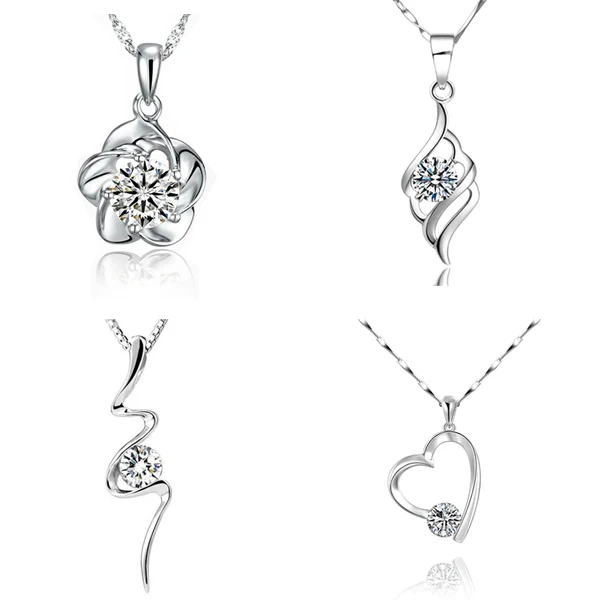 Crystal CZ Snake Pendant Necklace Temperament Silver Color Clavicle Chain Choker Necklaces For Women Wedding Jewelry 5