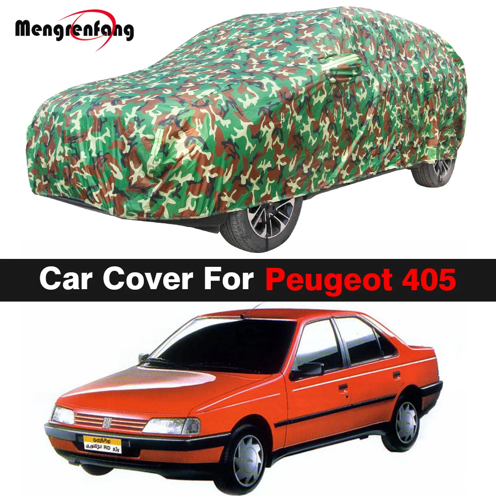 

Full Camouflage Car Cover For Peugeot 405 Waterproof Sun Shade Anti-UV Rain Snow Dust Protection Cover All Season Suitable