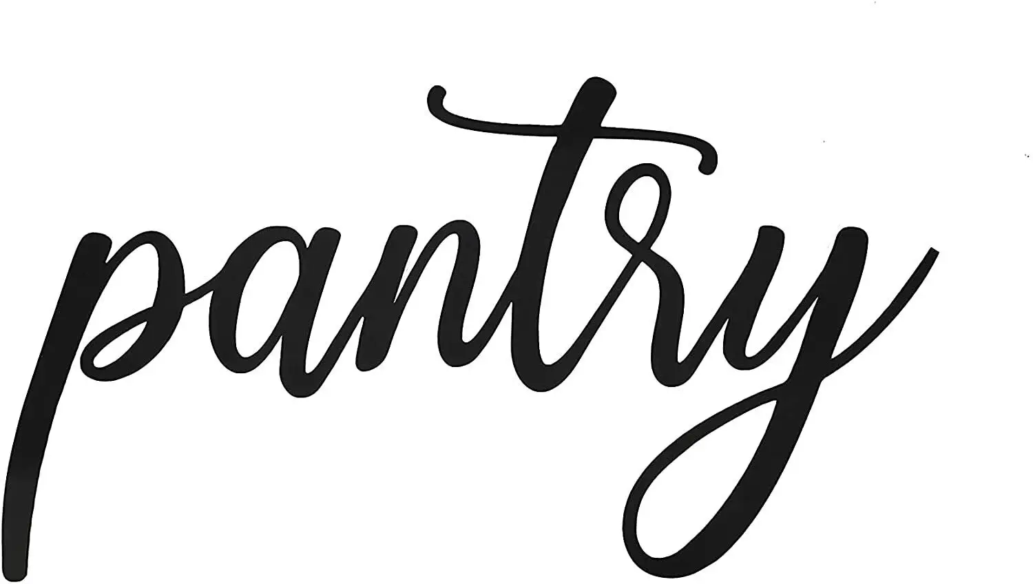 

Black Metal Pantry Sign, Pantry Wall Decor (17 x 9 1/4 inches) Living Room/Home Decoration
