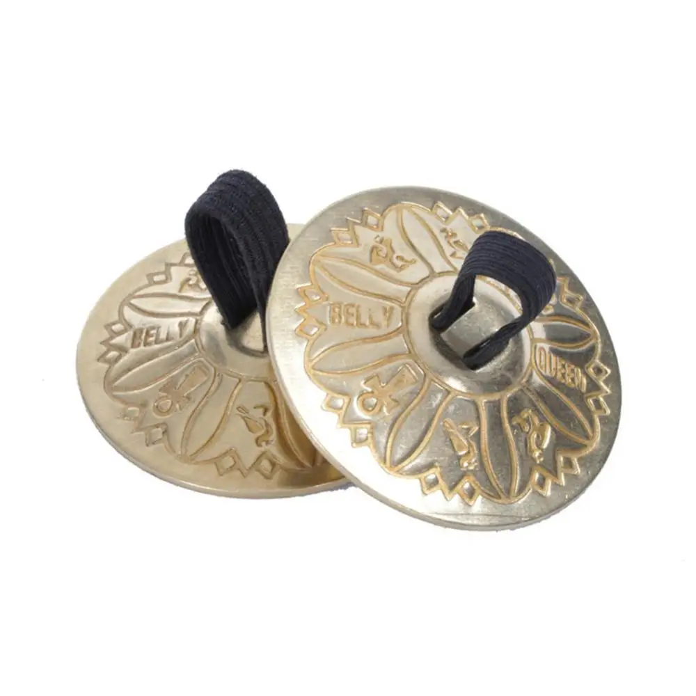 1 Pair Copper Finger Cymbals Belly Dancing Dancewear Decoration Music Equipment Accessories Attachment