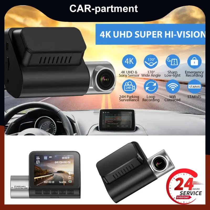 

Dash Cam 4K GPS WIFI Dashcam 24h Parking Monitor Camera For Car Dvr Front And Rear Dvrs Samochodowa Rejestrator Auto Accessories