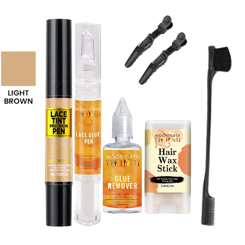 BOLD HOLD Tinted Lace Precison Parting Pen Wig Lace Glue Wig remover Hair Wax Stick Travel Set Small Easy to Carry