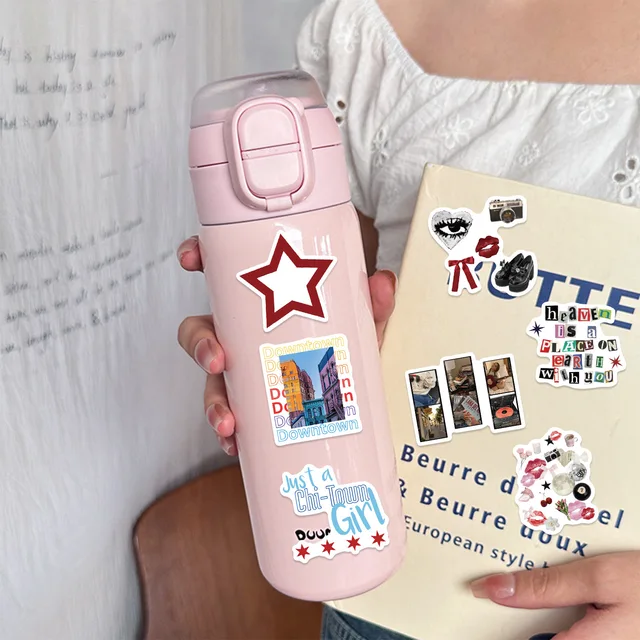 50/100pcs Downtown Y2K Girls Aesthetics Cartoon Graffiti Stickers Phone Guitar Laptop Suitcase Waterproof Sticker Kids Toy 5