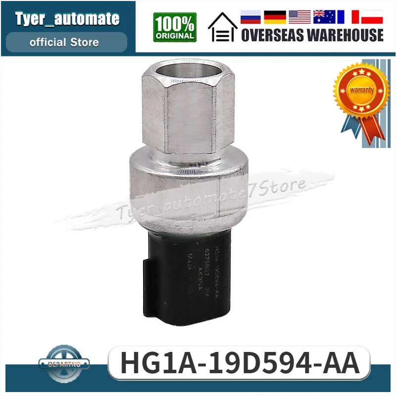 A/C Clutch Cycle Switch Pressure Sensor Hg1A-19D594-Aa For Ford C-Max E-350 Edge Focus Fusion Ranger Lincoln Aviator Mkt Mkx Mkz