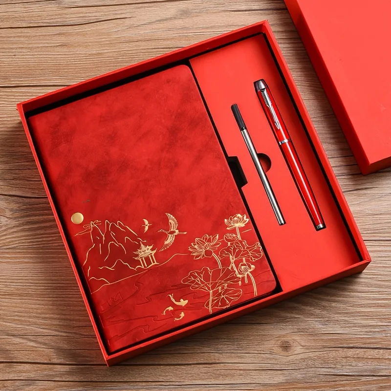 Luxurious A5 Color-Changing Notebook Gift Set with Skin-Feel PU Cover