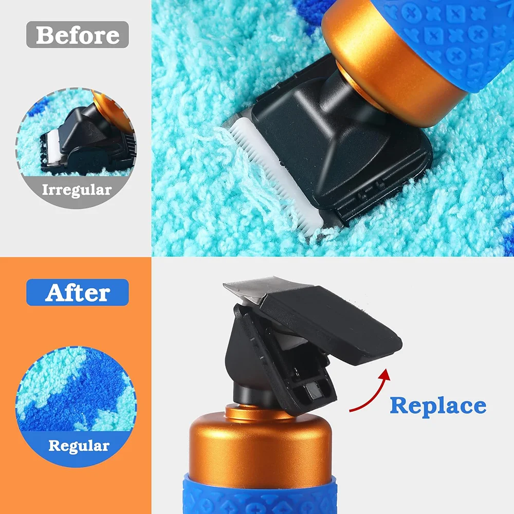 Electric Tufting Carpet Clipper Blade Replaceable Ceramic 5 Levels Adjustable Pet Hair Trimming Tool