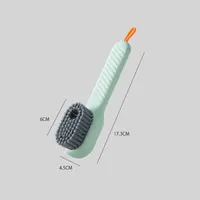 Multifunction Shoes Brush Soft Automatic Liquid Discharge Press Out Shoes Cleaner Clothes Long Handle Brushes Cleaning Tool 2