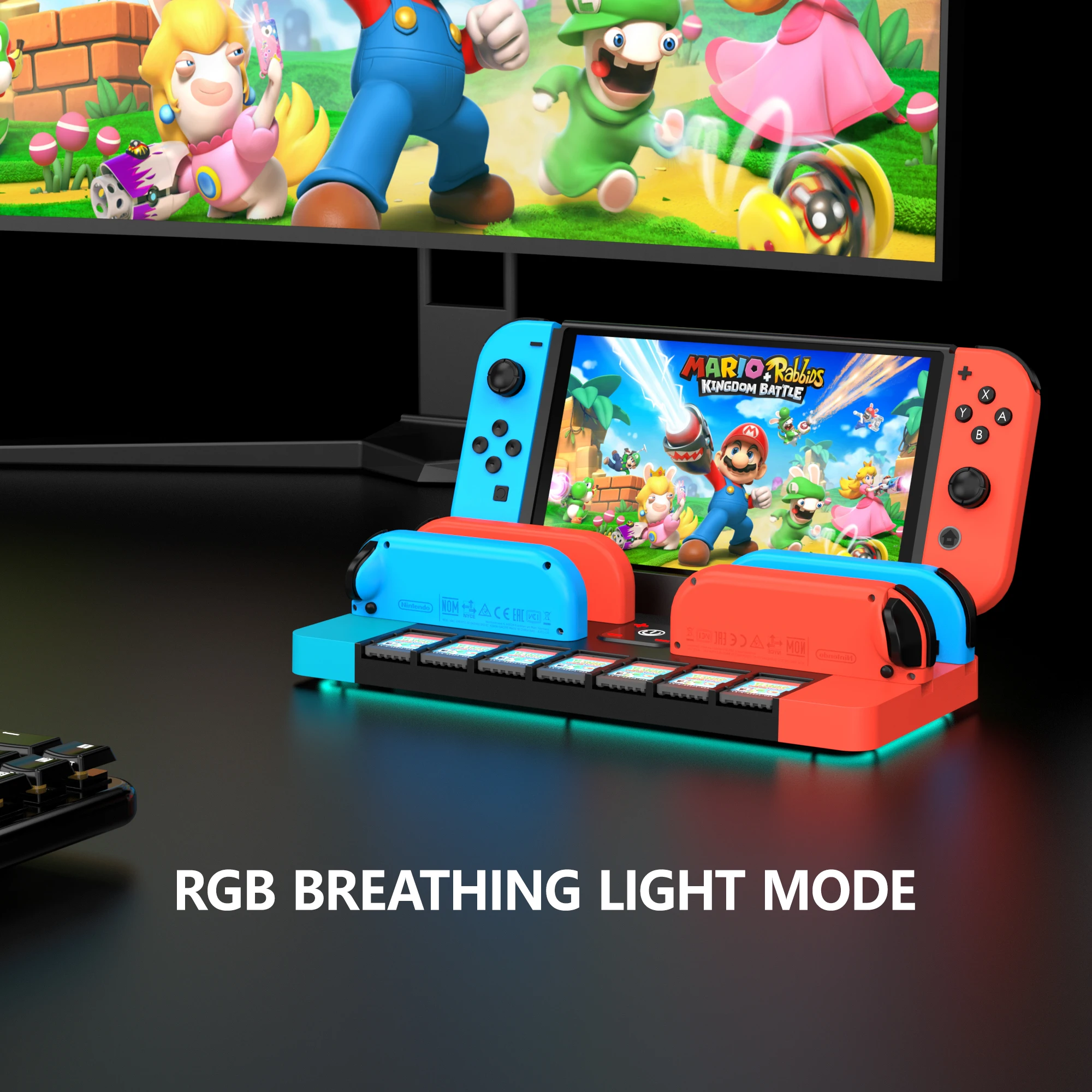 닌텐도 스위치용 스위치 도크, OLED TV 어댑터 스위치 도킹 스테이션, HDMI USB 3.0 포트, 조이콘 충전 및 게임 카드 슬롯
