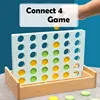 Wooden Connect 4 Classic Grid 4 in a Row Game Strategy Family Board Games 2 Players Suitable for Kids and Adults 1