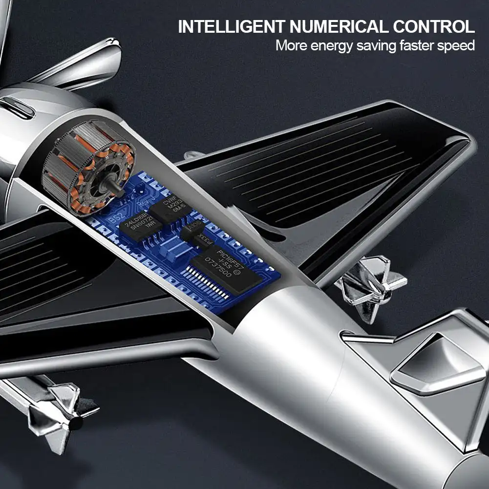 Creative Car Air Freshener Solar Power Toy Air Freshener Fragrance Airplane Ornament Aircraft Decoration Car Perfume Home Decors solar car air freshener