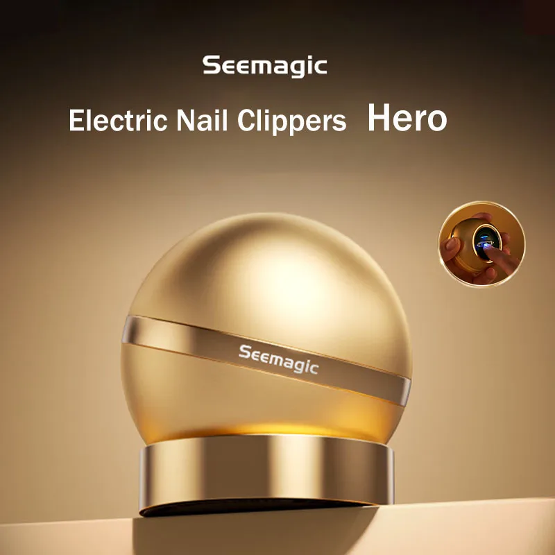 Seemagic Electric Automatic Nail Clipper Hero Touch start infrared protection Upgrade cutter head with led light Trimmer for Ch