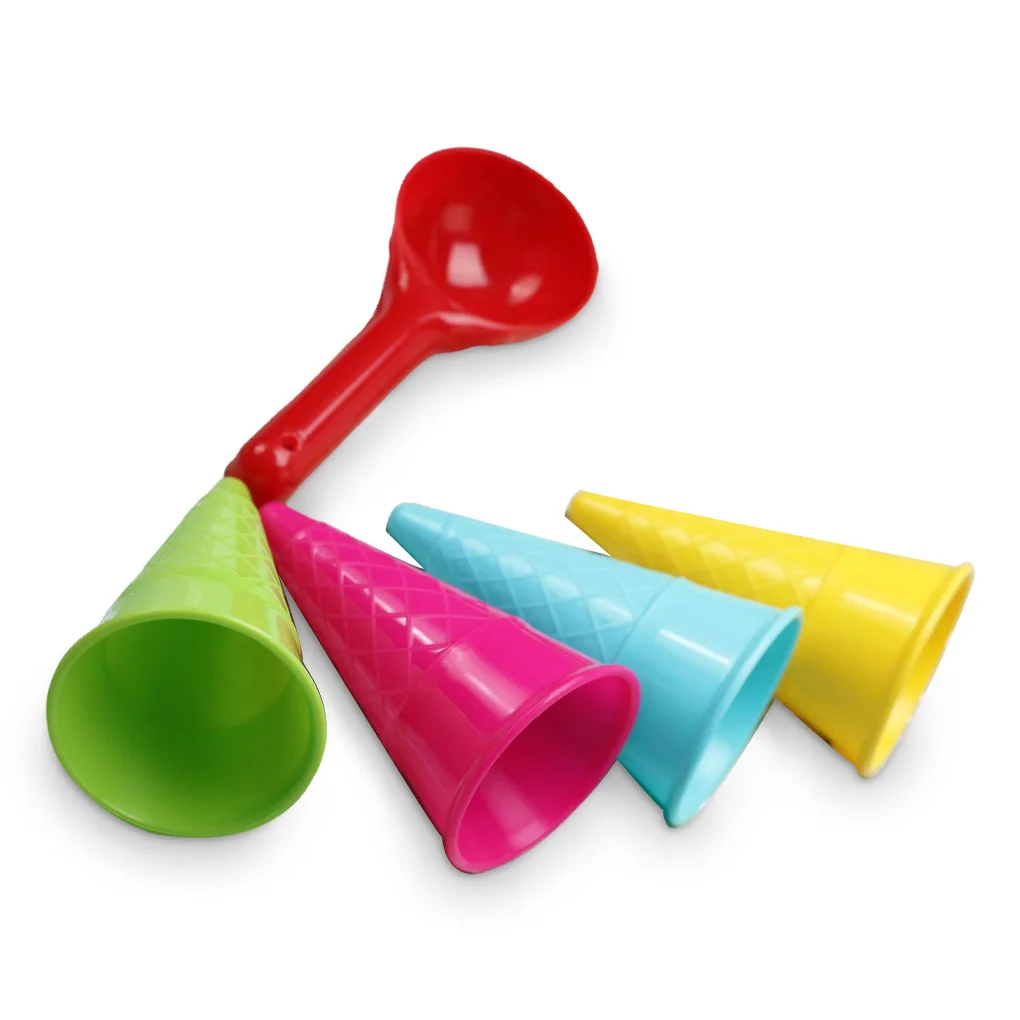 

5Pcs/Kit Ice Cream Cone Scoop Beach Sand Toys Summer Sandbox Play Educational Digging Accessories Gifts Children