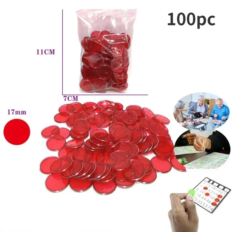 Counters for Maths Montessori Math Learning Education Toys Transparent Plastic Discs Bingo Chips Counting Markers 100 Pcs