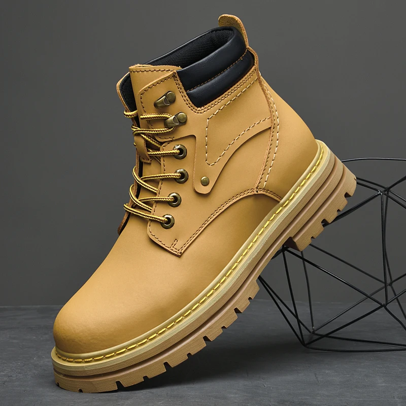 

Latest Design Winter Plush Safety Boots Men Indestructible Shoes Anti Smashing Proof Male Footwear