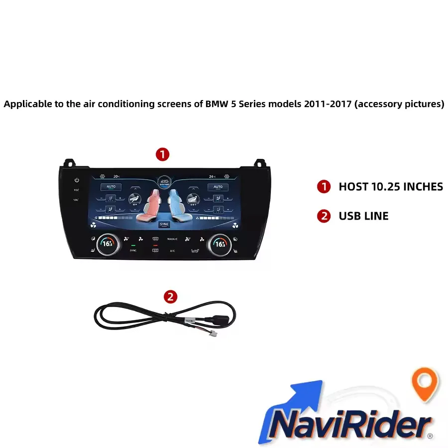 New Arrival 10.25 Inch AC Screen For BMW 5 Series F10 2011 2017 Car Digital Panel Climate Control LCD Air Conditioning Display 2