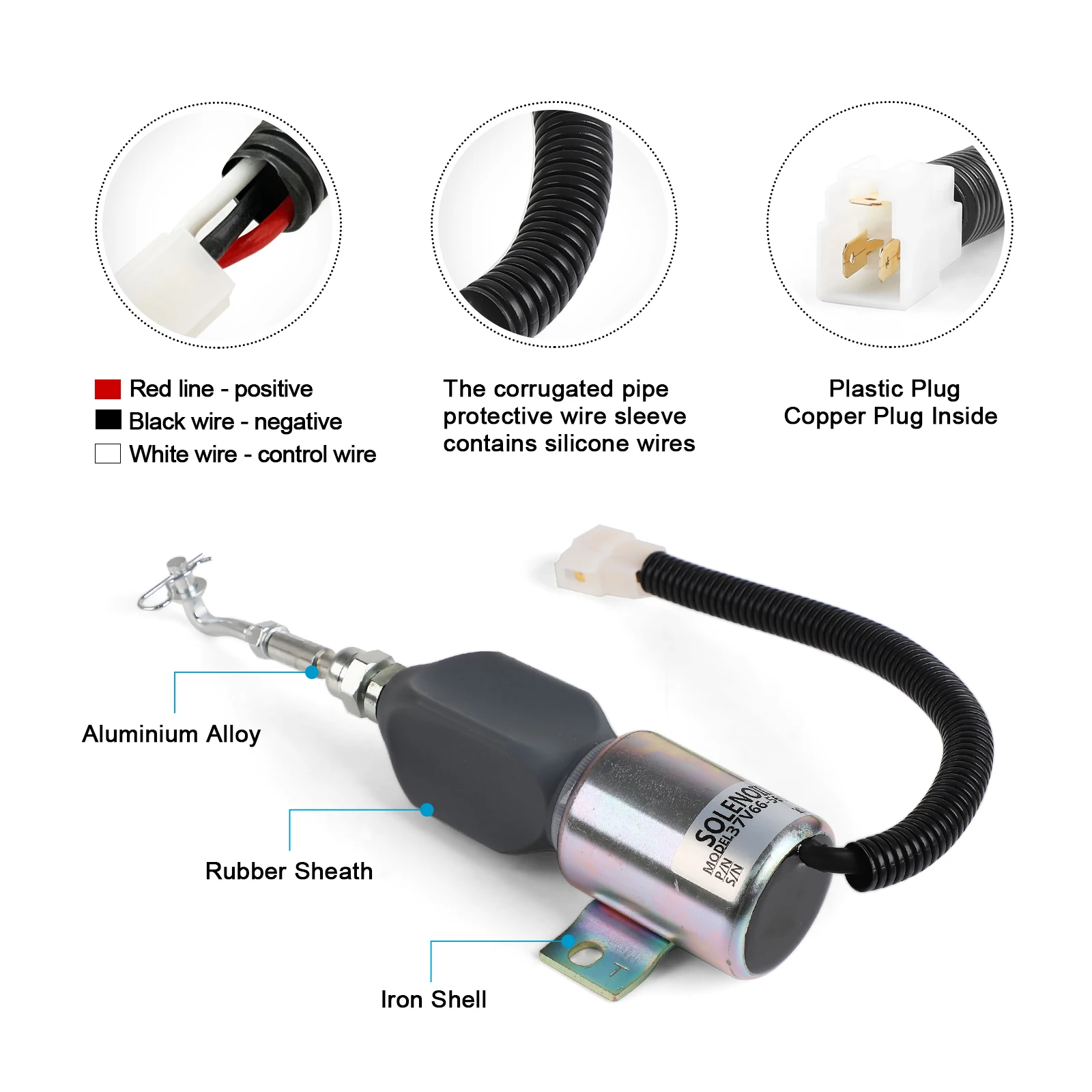 12V燃料遮断ソレノイド3932529 4BT 6BT 5と互換性があります。 9L