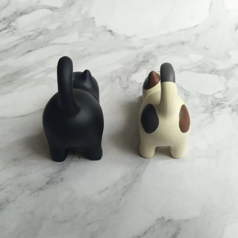 사랑스러운 전화 브래킷 Kawaii 고양이 모델 휴대용 전화 홀더 책상 수지 절묘한 호환 휴대 전화 홈 장식 공예품
