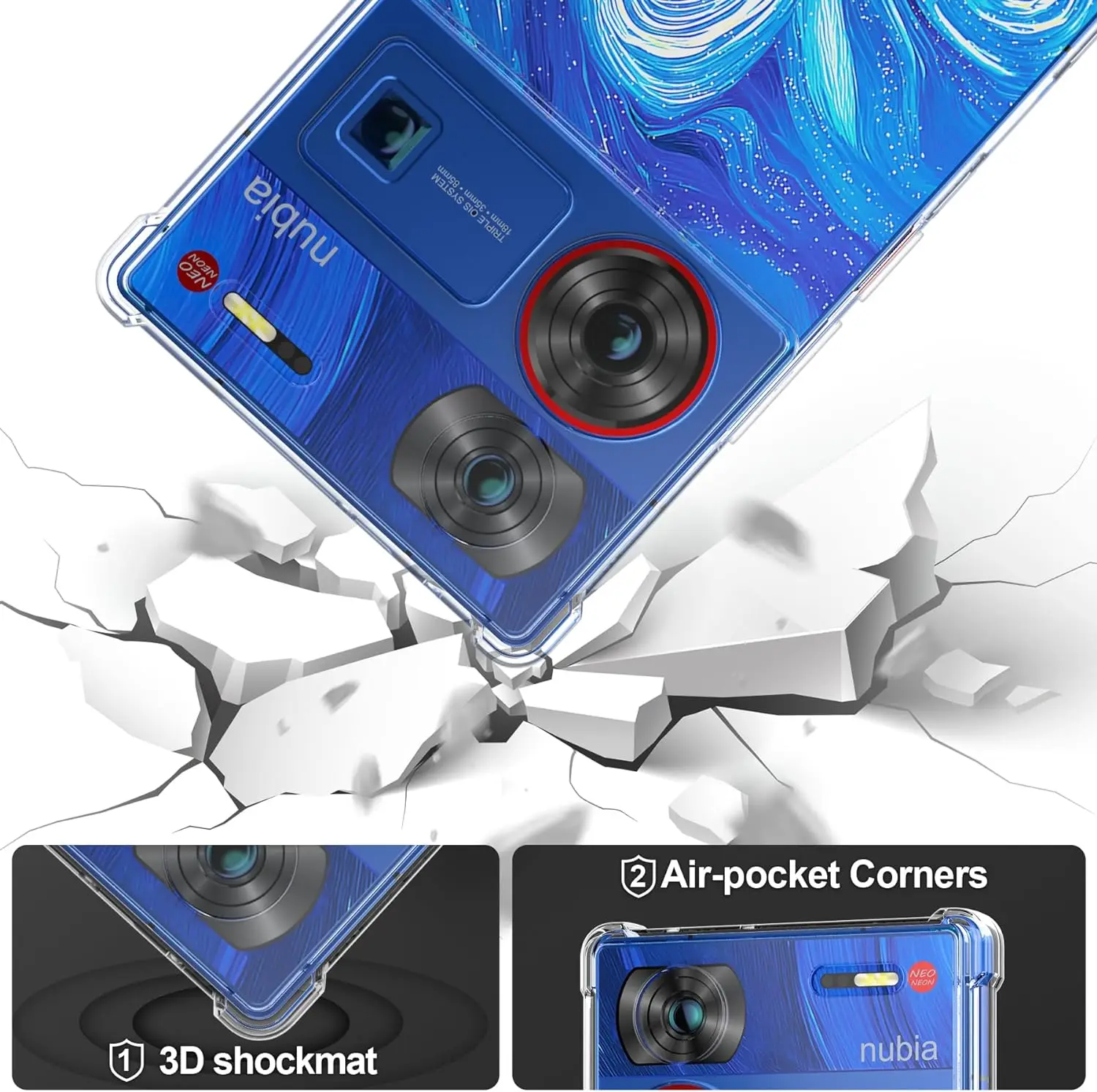 충격 방지 소프트 TPU 후면 커버 케이스, 강화 코너, ZTE nubia Z60 Ultra Z60 Ultra