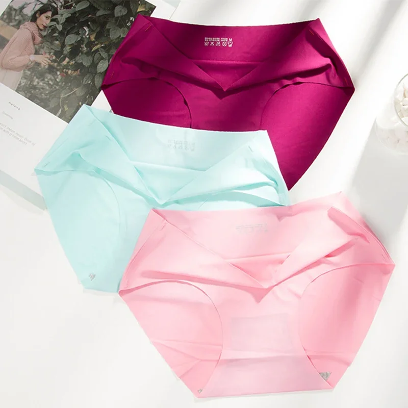 Seamless Ice Silk Pregnant Panties For Women Intimate Comfort Briefs Large Size Low-waist M-XXXL Multiple Color Options Lingerie