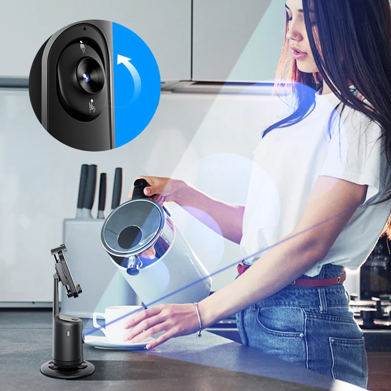 Auto Tracking Phone Holder Auto Face Tracking 360 Rotation Fast Face & Object Cameraman Robot