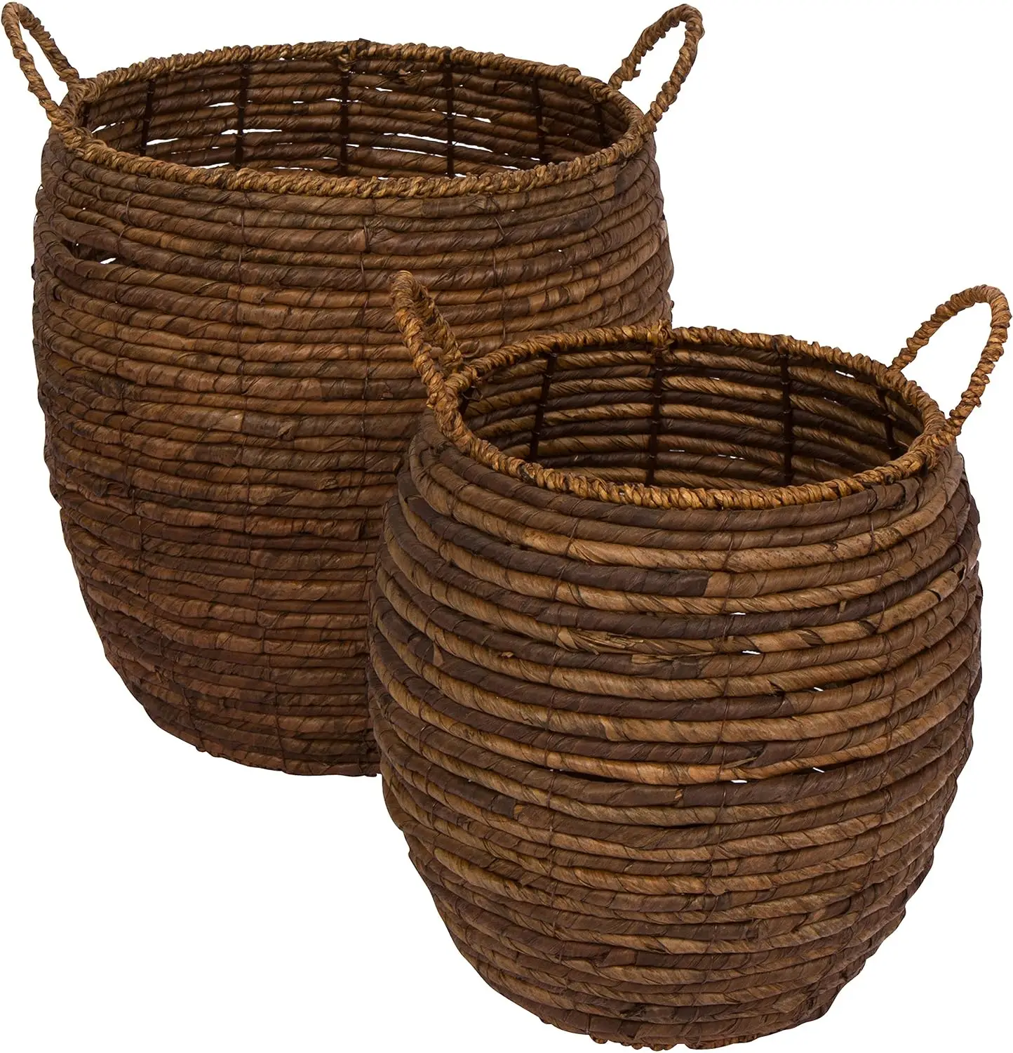 

Wicker Decorative Storage Baskets with Handles - Set of 2 Baskets for flowers Organizers for makeup Cesto juguetes infantil Hang