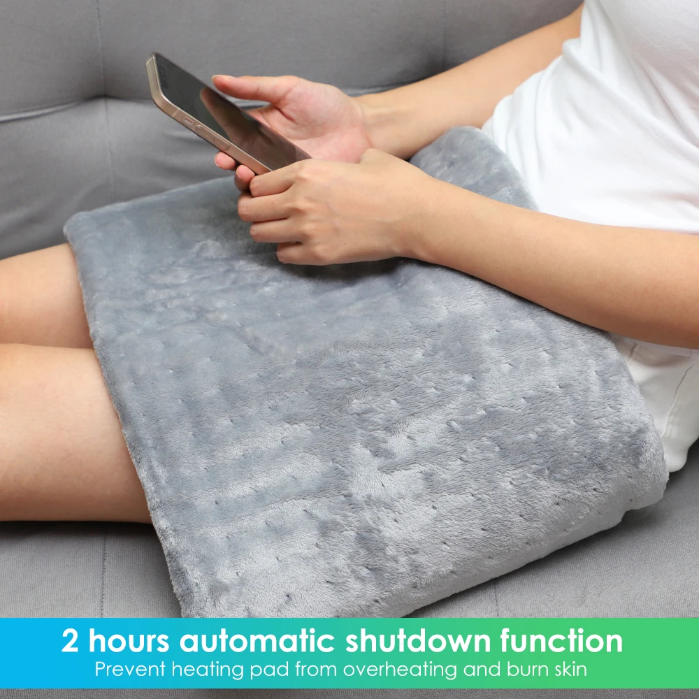 3-Stufen Elektresch Heizkissen Fir Schëller, Hals, Réck, Wirbelsail, Been, Péngléiserung, Wanterwärmer, Schlofkummer, Büro, waarmt Këssen_voghion.com