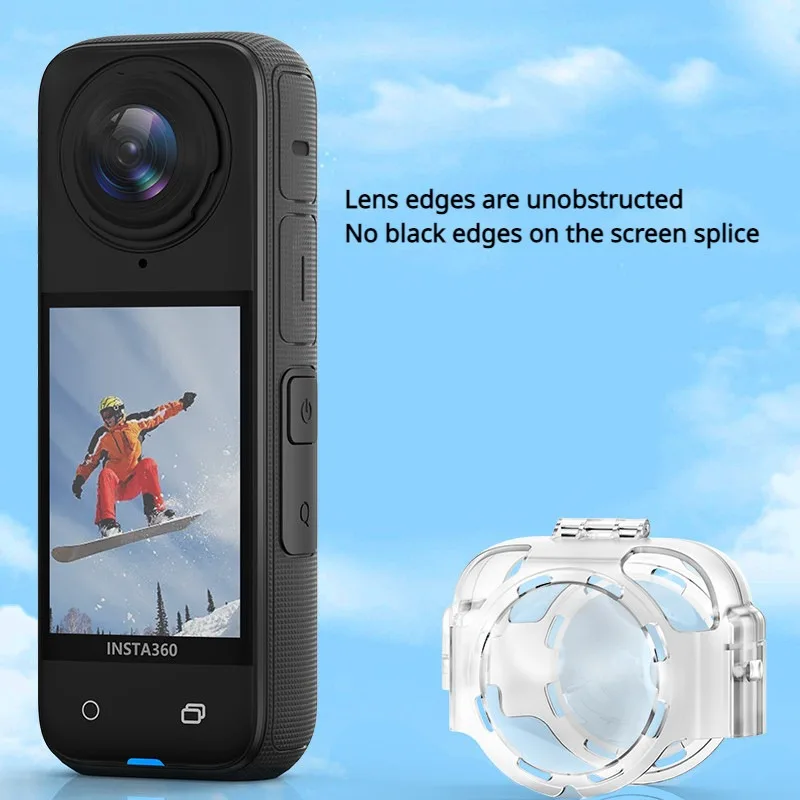 김서림 방지 스냅온 렌즈 가드, Insta360 X4 용 투명 렌즈 커버 보호 캡, Insta 360 X4 파노라마 카메라 액세서리