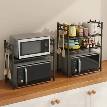 Nail-Free Microwave Oven Storage Rack 1