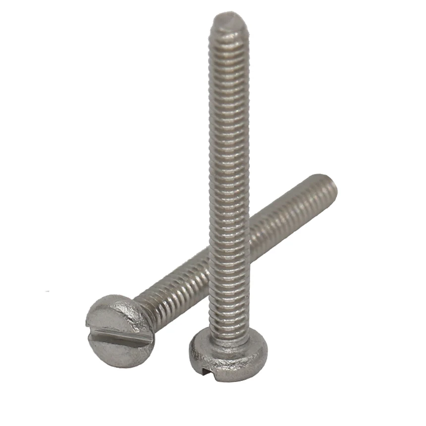 

M1.6 M2 M2.5 M3 M4 M5 OD 3mm 4mm 5mm 6mm to 60mm 304 Stainless Steel GB65 Bolt Slotted Minus Round Cheese Head Screw