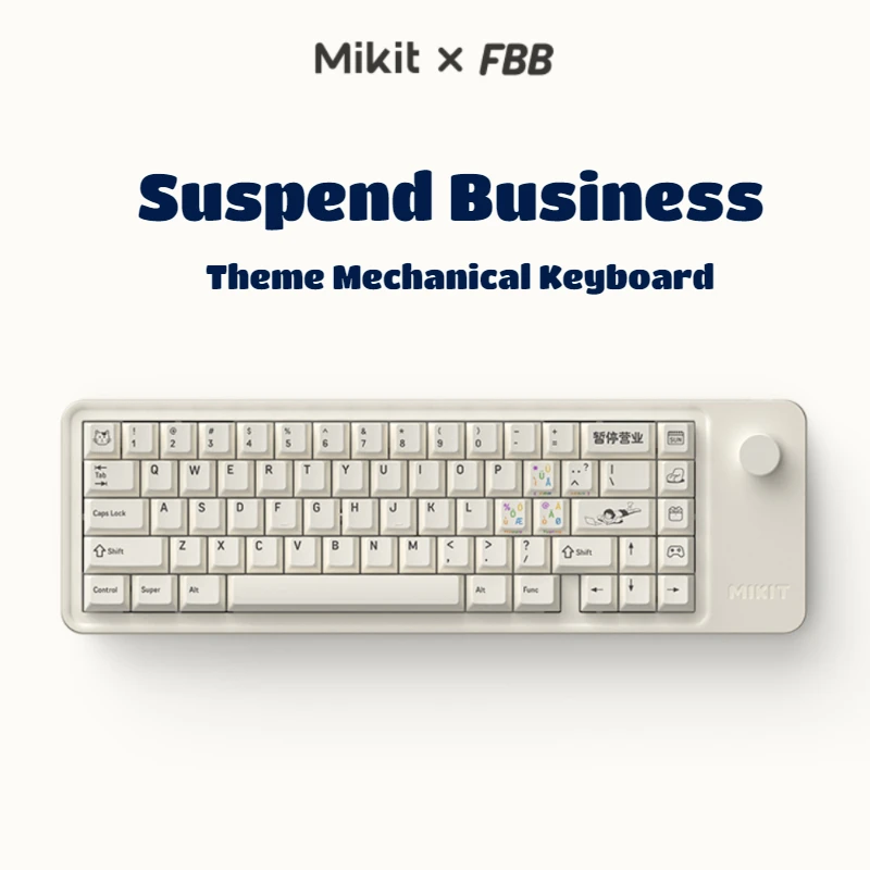 Suspender-teclado Mecânico sem Fio para Meninas Teclado para Jogos de Escritório Hotswap Tri-mode Junta Rgb Botão Embutido Tema de Negócios