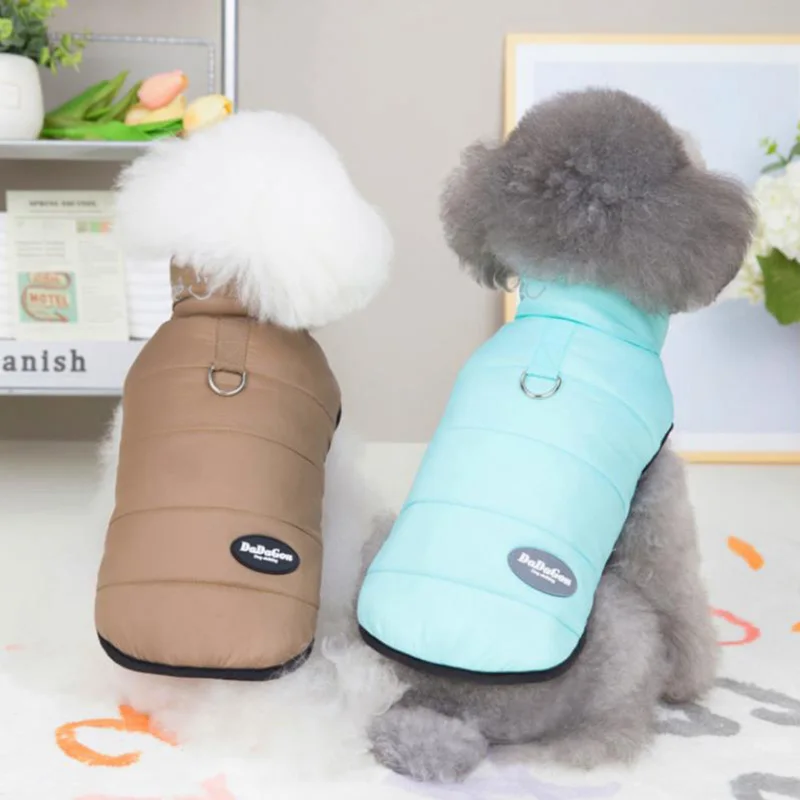 Winter Dog Vest for Small Dogs Waterproof Dog Clothes Warm Pet Jacket With Traction D-Ring Puppy Costume Chihuahua Yorkie Coats dog clothes,dog vest