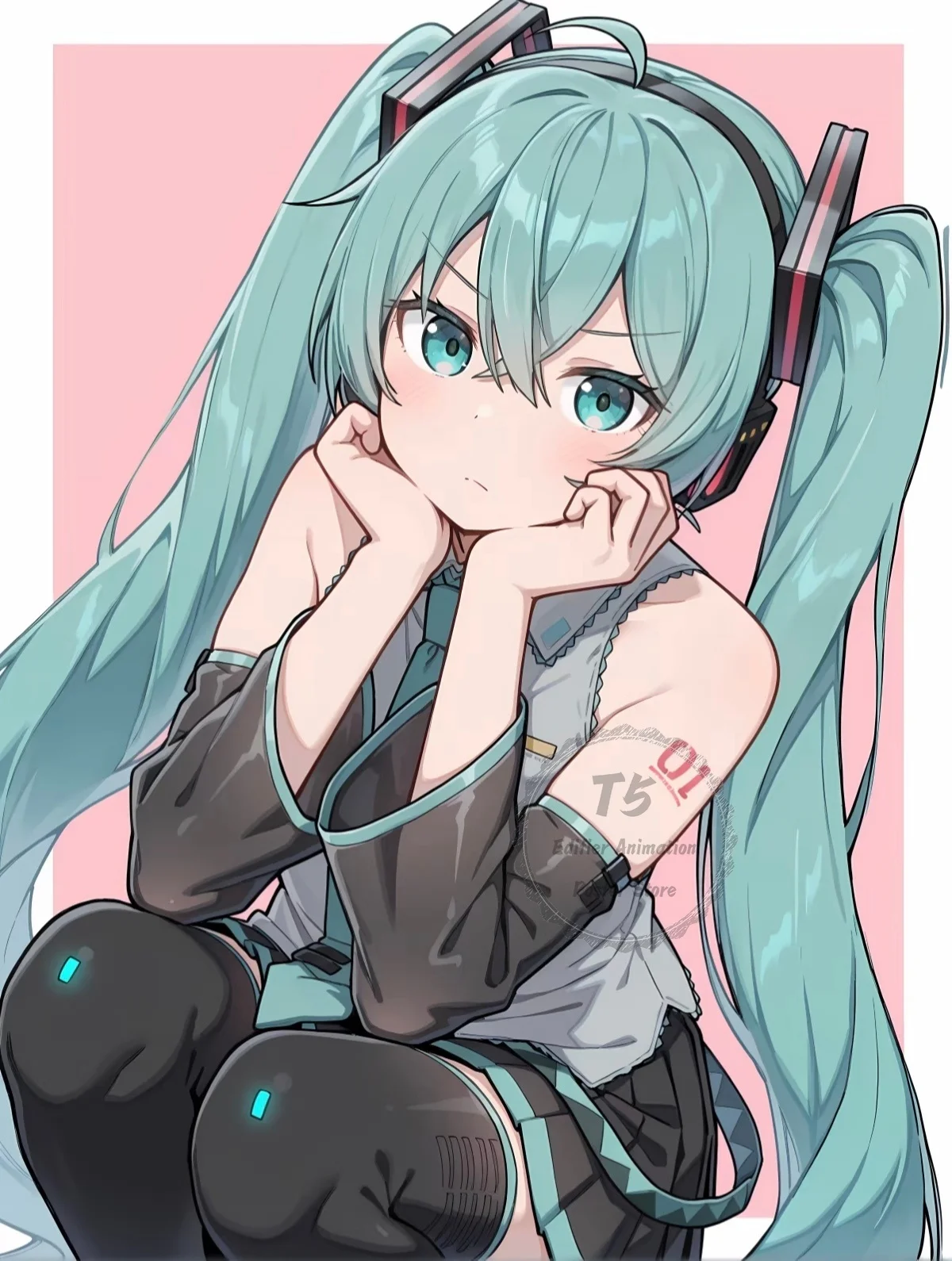 Hatsune Miku HD Art Poster - Vibrant Wall Mural Decor for Bedroom & Living Room, Perfect Gift for Vocaloid Fans