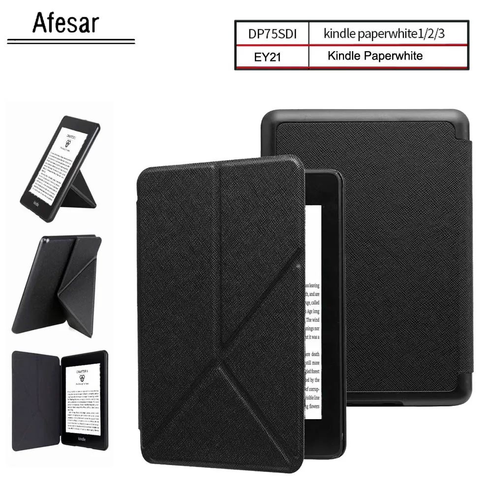 Couro do Plutônio Case para Kindle Paperwhite 1st 3rd Generation Polegada Capa Modelo Ey21 Dp75sdi Dobrável Suporte Cases Case de