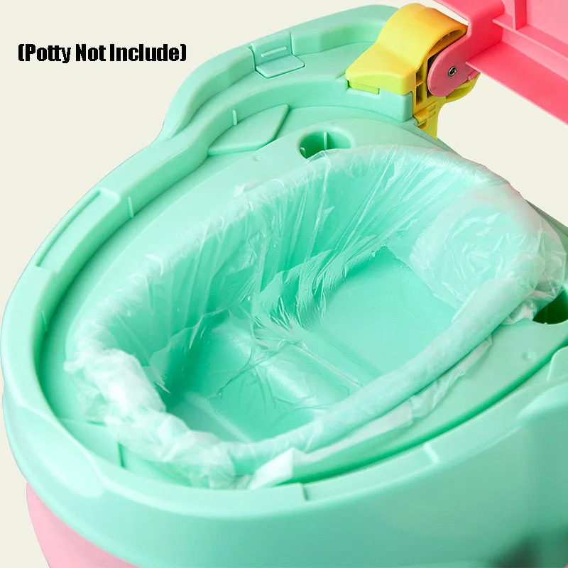 50/100Pcs Universal Potty Liners Disposable Infant Baby Training Toilet Seat Bin Bags With Drawstring Travel Potty Cleaning Bag 2