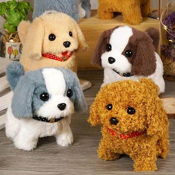 9 Styles Realistic Plush Simulation Smart Dog Children Toy Can Walking And Call Electric Plush Robot Pet Dog Toddler Christmas 3