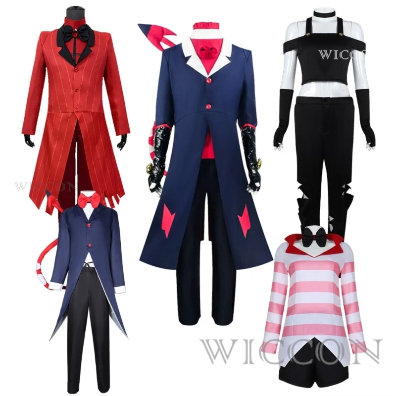 Anime Cosplay Hotel Alastor Hazbin Angel Dust Cosplay Costume Vaggie Charlie Morningstar Halloween Performance Suit