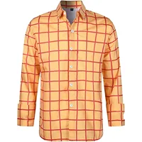 Men'S Business Cardigan Plaid Shirt Slim Fit Long Sleeved Blouses Spring Summer Tops Slimming Button Up Blouse Top Ropa Hombre 1