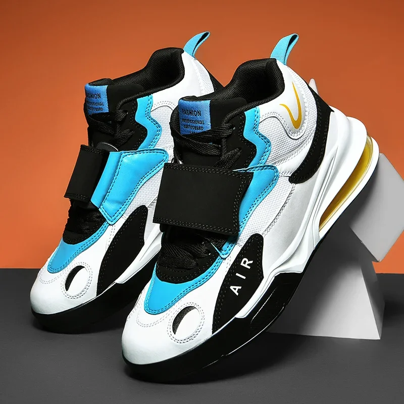 

New Leather Men's Shoes Sneakers Trendy Casual Shoes Men's Breathable Air Cushion Basketball Sports Shoes Vulcanized