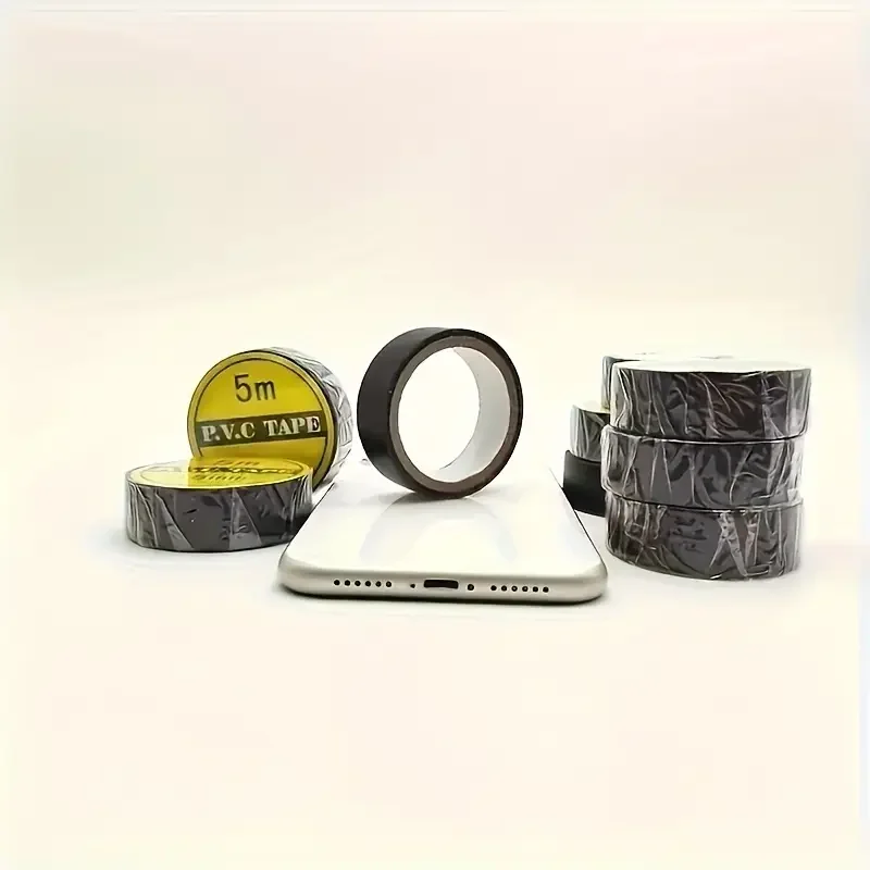 High-Temp Black Rubber Electrical Tape Durable Flexible Insulating Adhesive for Industrial Home Mechanics Use 10pcs