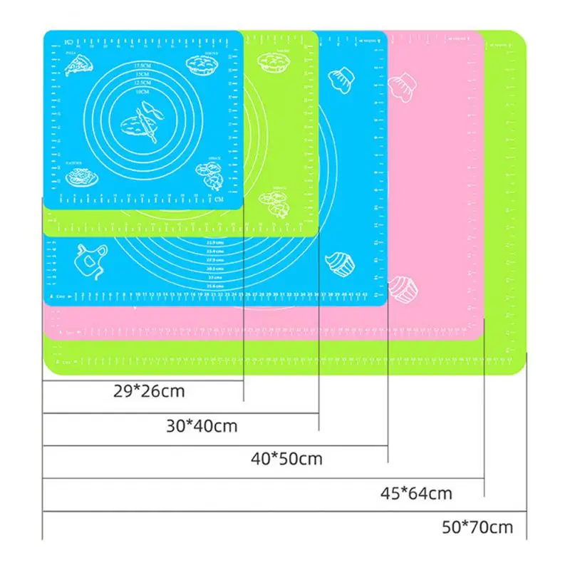 Large Silicone Baking Mat Kitchen Kneading Dough Baking Mat Cake Pastry