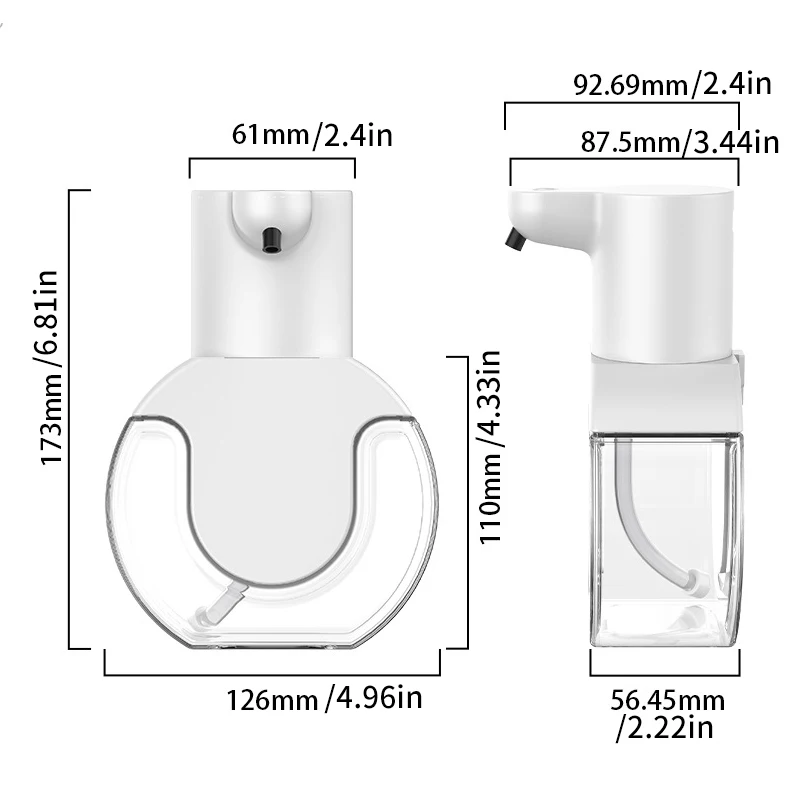 New Automatic Induction Wall Mounted Soap Dispenser Intelligent Household USB Rechargeable Hand Washer Dispenser