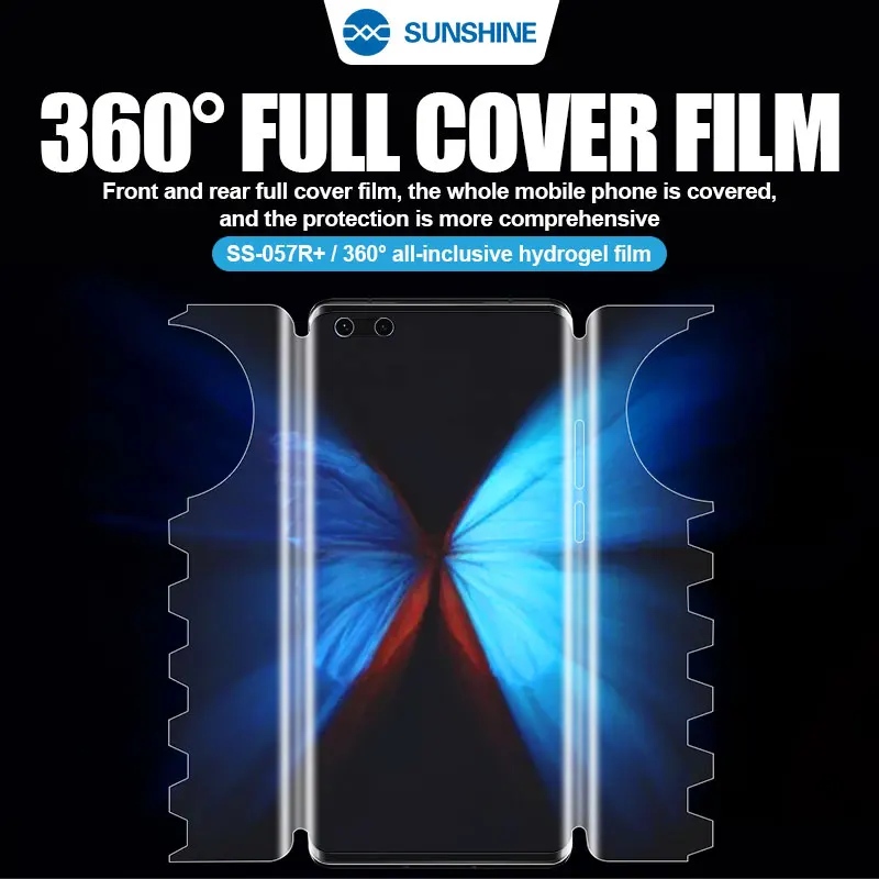 

Sunshine SS-057R-Plus 360° Full Cover Hydrogel Film Max 11 inches Custom Model Smart Precise Cutting For iPhone Samsung Mobile