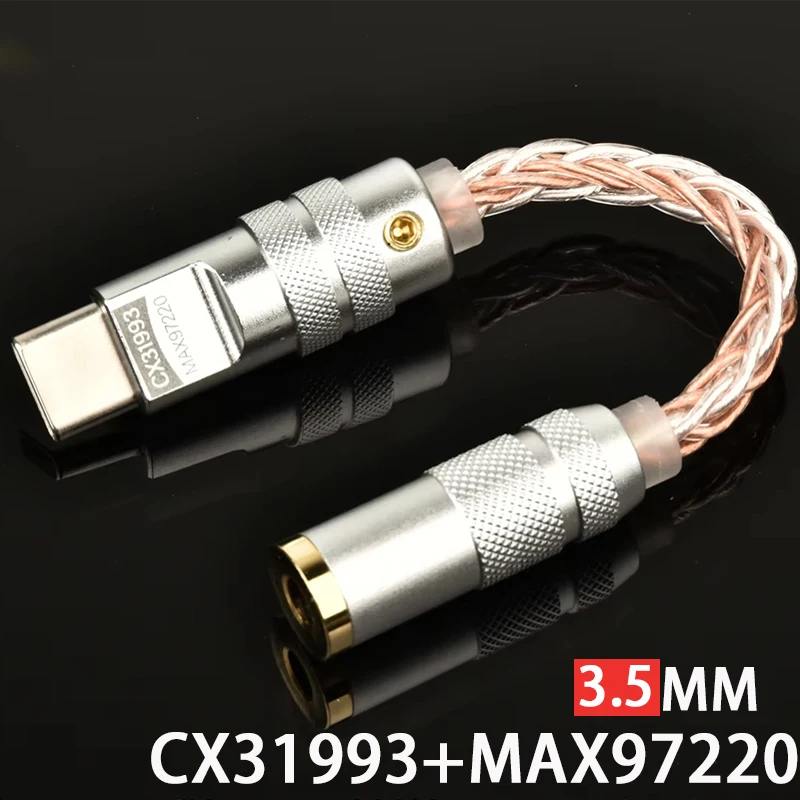 Enhanced Hi-Fi Audio Adapter - Upgraded Dual Chip Digital Amplifier, 32Bit/384kHz DAC, Type-C to 3.5mm
