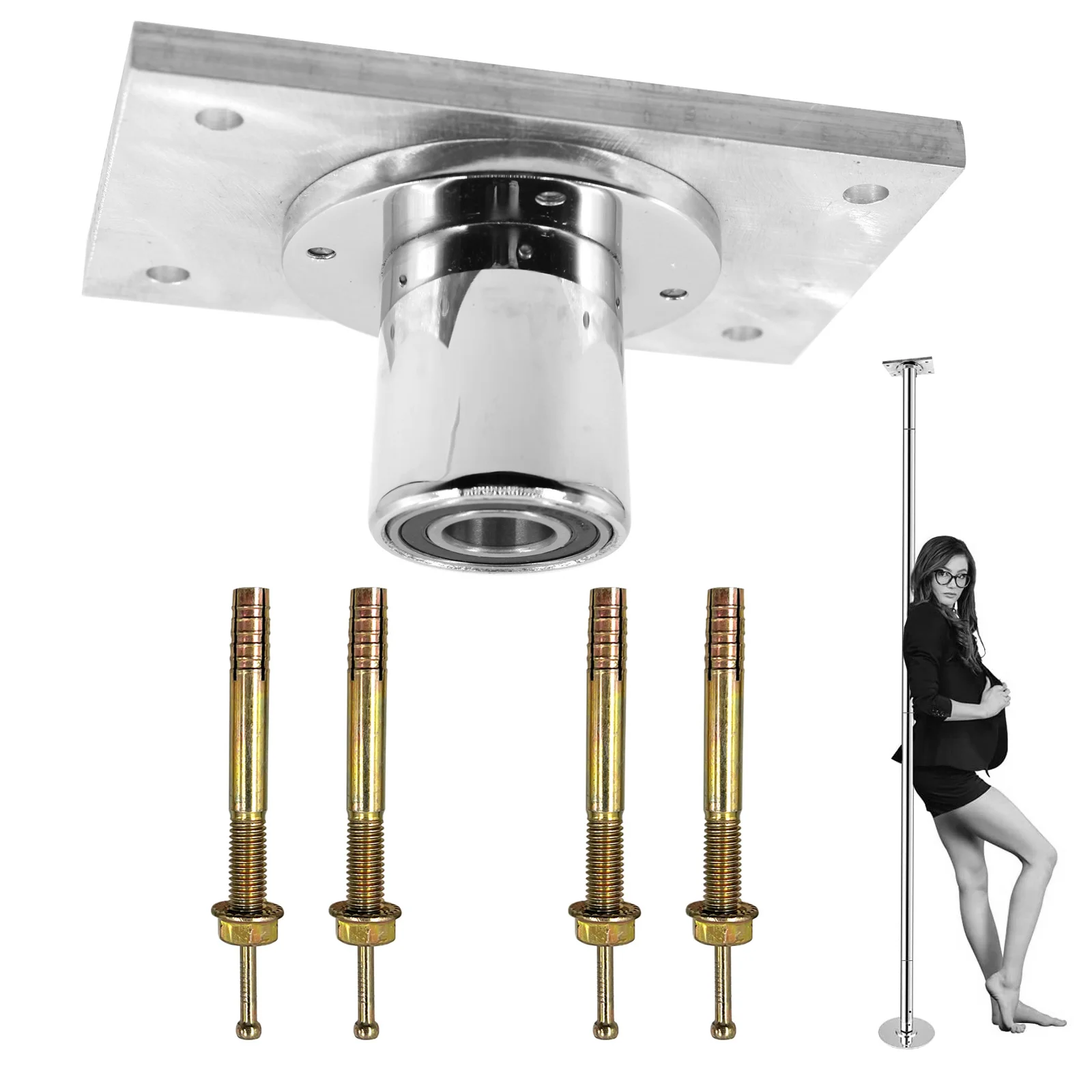 Pole Dance Top Plate Piastra Fissa Perforata, Solo Accessori