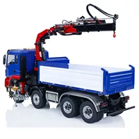 RTR LESU 1/14 RC Hydraulic Dumper Car 8X8 Crane Dump Truck PL18EV Lights Sounds Remote Control Tipper 2-speed Toy THZH1721 2
