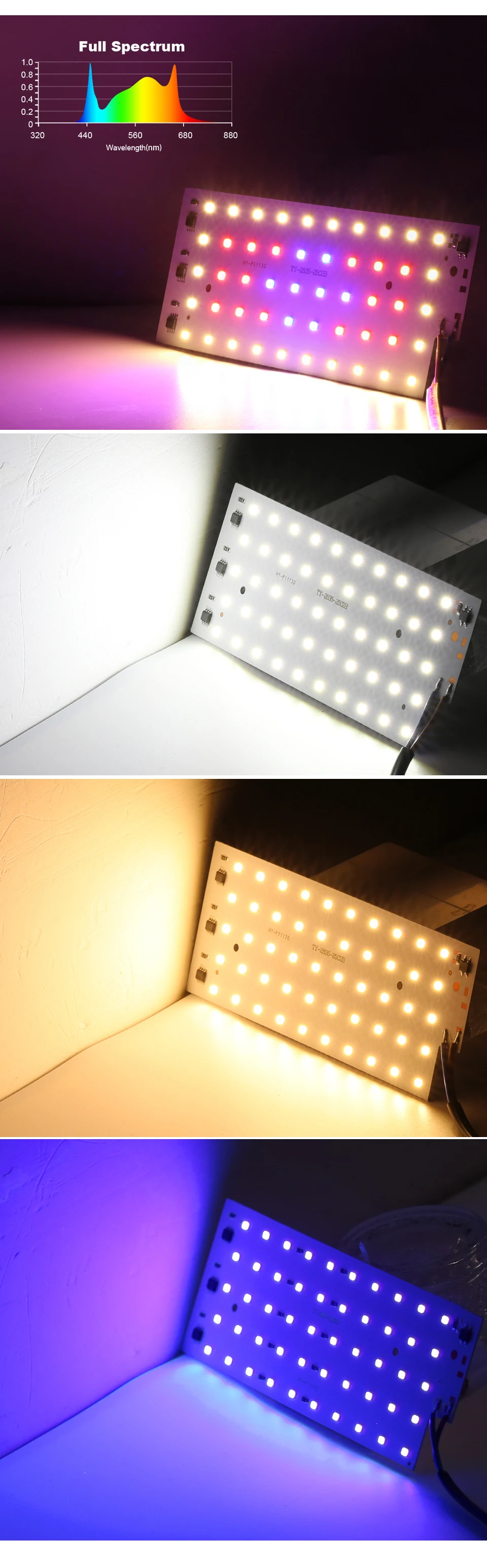 Description Picture 6 of item2pcs/lot 50W LED Flood Light Chip SMD 2835 Outdoor Floodlight AC 220V-240V For LED Street Lamp Landscape Lighting Chip LED