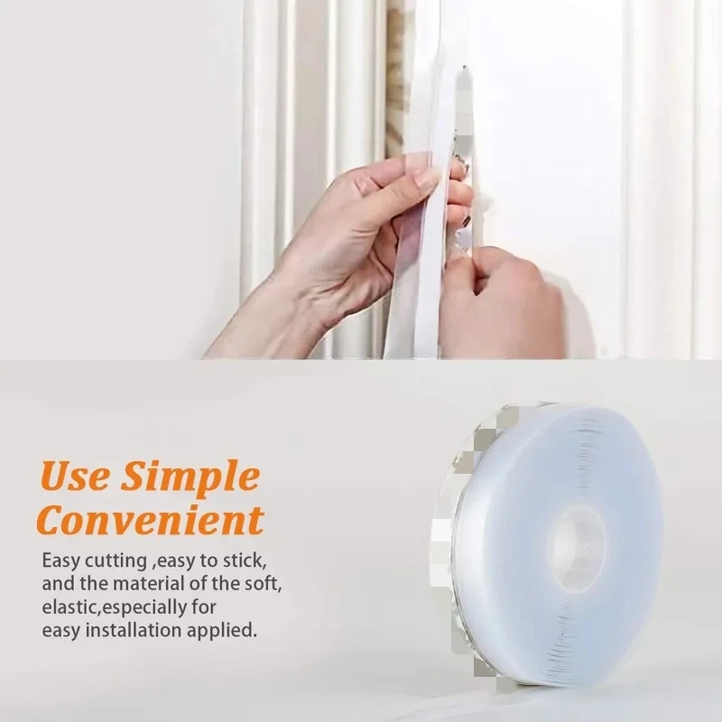 5M/10M Door Bottom Seal Strip Weather Window Rubber Seal Weatherstrip Windproof Dust Self Adhesive Door Windshield Sealing Tape door seal strip