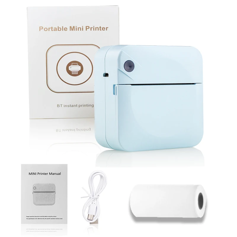 Compact Wireless Inkless Thermal Sticker and Photo Printer