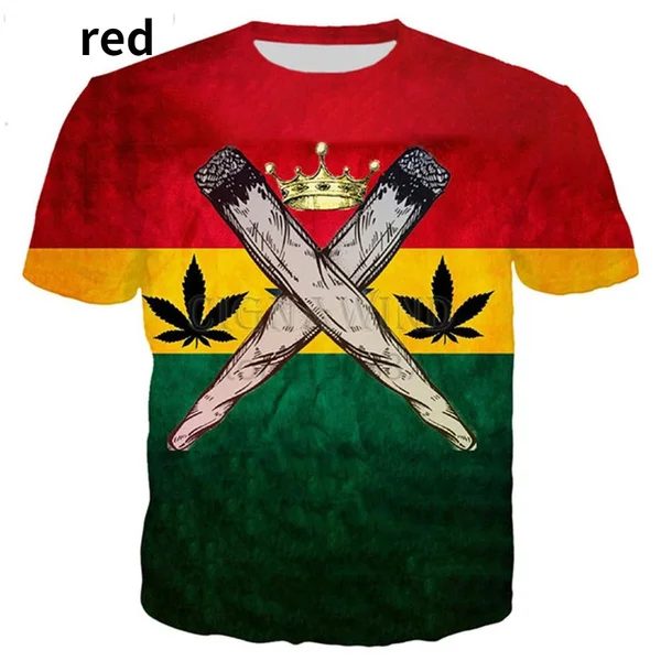 

Novelty Creative Leaf Weeds T-shirt Men Women 3D Printed Tshirt Hip Hop Streetwear Casual Tee Shirt