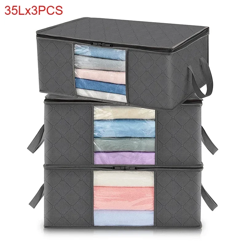 Confezione da 6 contenitori per riporre sotto il letto, grande capacità, sotto il letto, vestiti, per riporre i vestiti, la camera da letto, coperte, biancheria da letto